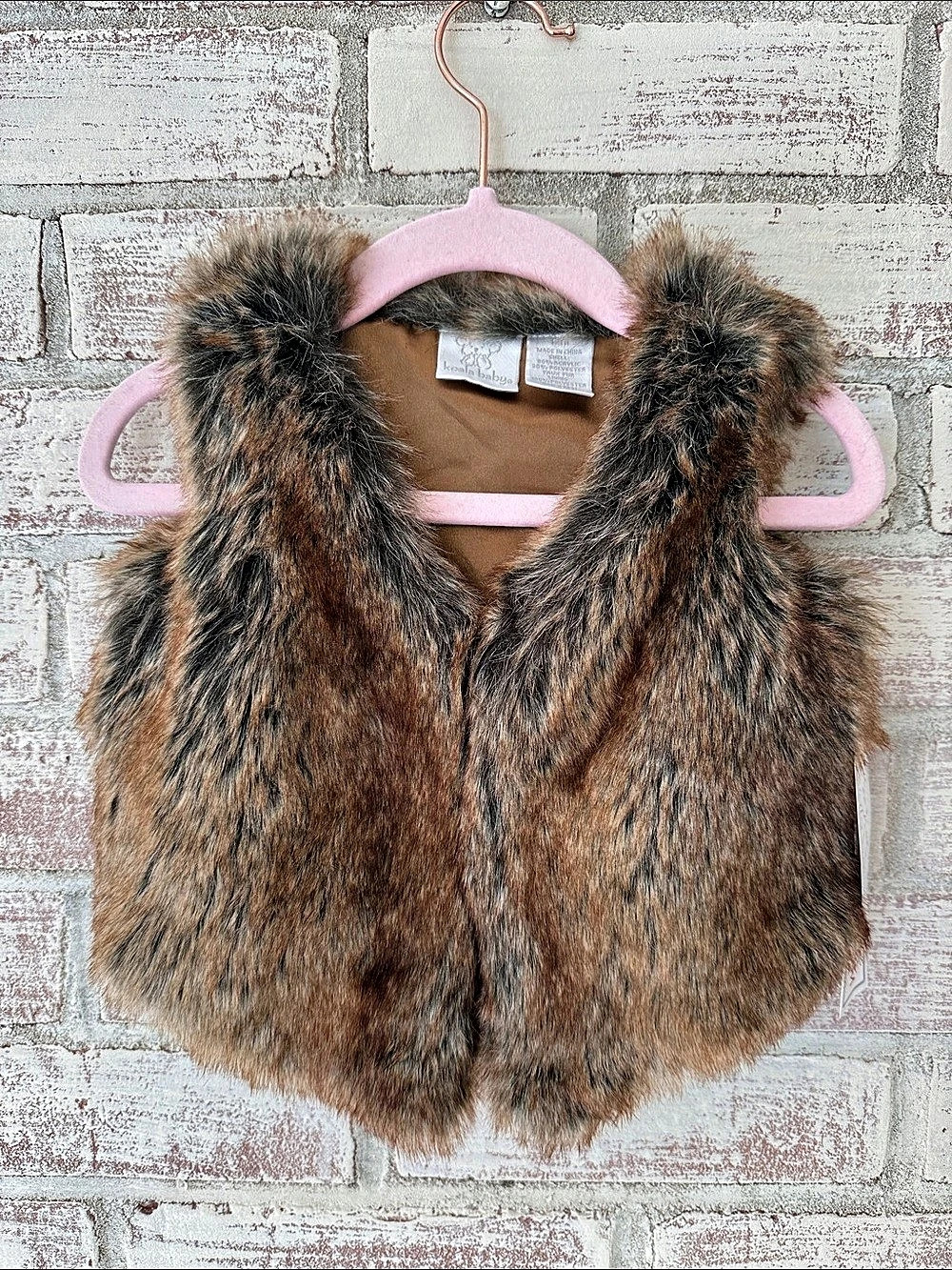 Koala Baby Faux Fur Vest in Brown